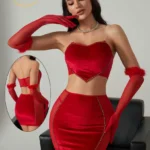 velvet 3 piece honeymoon costumes