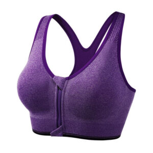 front zipper sports bra