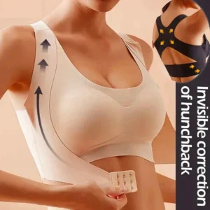 plain seamless cross posture correction bra